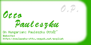 otto pauleszku business card